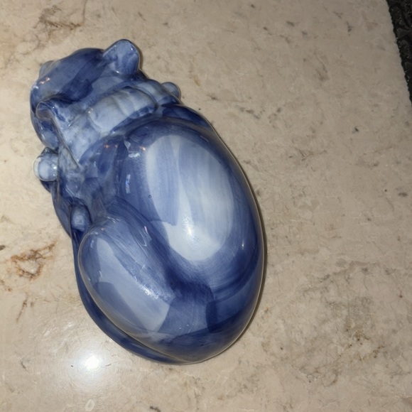 Blue sleeping cat figurine - Picture 3 of 6